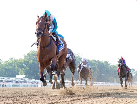 Book'em Danno wins the Mr. Prospector Stakes at Monmouth Park