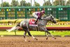Pamela Ziebarth’s Sweet Azteca, carrying jockey Armando Ayuso, wins the Grade II $200,000 Great Lady M Stakes for the third-straight year Saturday, July 4, 2026 at Los Alamitos Race Course, Cypress, CA.  
Benoit Photo