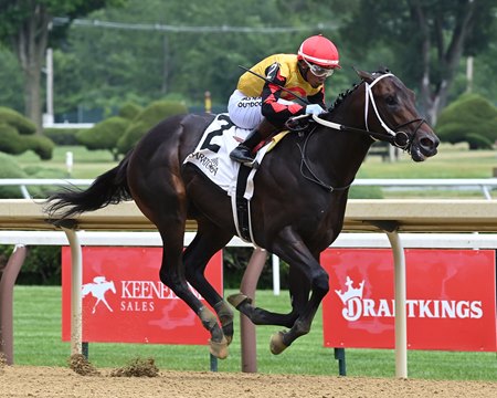 Booked runs away with the Sanford Stakes at Saratoga Race Course
