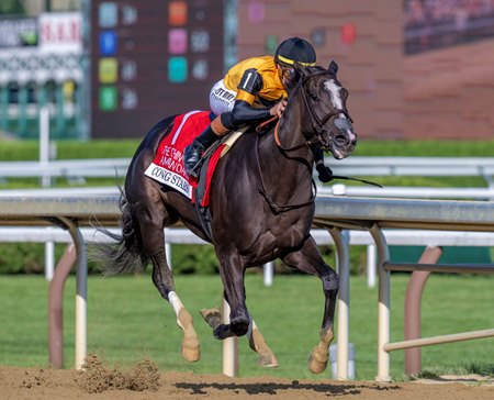 Counting Stars wins the Coaching Club American Oaks at Saratoga Race Course