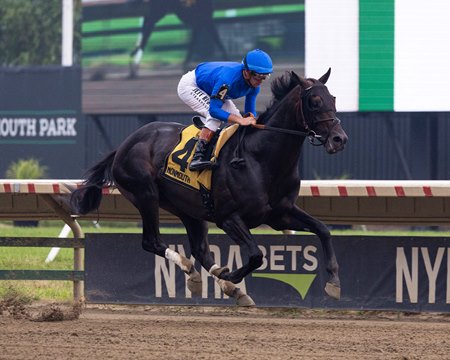 Knightsbridge stuns his opponents with a 10 1/4-length victory in the Monmouth Cup Stakes at Monmouth Park