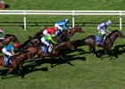 Comanche Brave (Billy Loughnane) wins the July Cup
Newmarket 11.7.26 Pic: Edward Whitaker