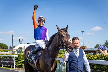 Johanna Walsh and Dylan Browne McMonagle after the Irish Oaks at the Curragh