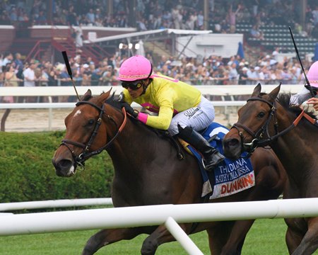 Chad Brown will send out Kathynmarissa (pictured) in the Flower Bowl Stakes at Belmont Park, a race he won in 2015 with Stephanie's Kitten ahead of her win in the Breeders' Cup Filly and Mare Turf