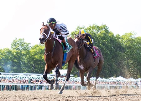 My Miss Mo wins the Monmouth Oaks at Monmouth Park