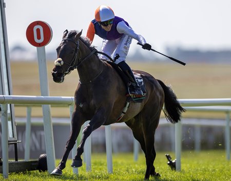 Johanna Walsh wins the Irish Oaks at the Curragh