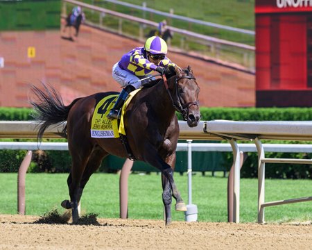 Englishman rolls to victory in the H. Allen Jerkens Memorial Stakes at Saratoga Race Course