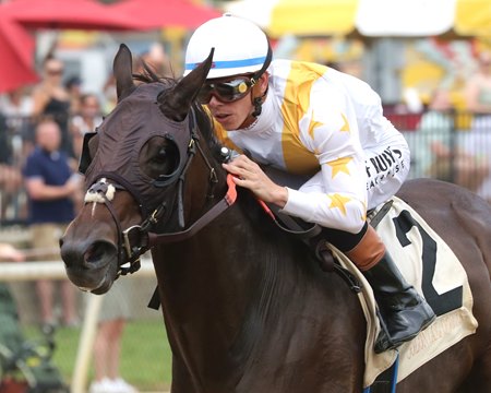 Mashallah wins the Tyson Gilpin Stakes at Colonial Downs