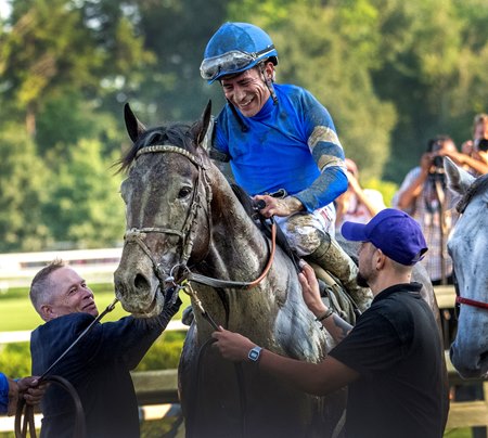 Sovereignty after winning the Whitney Stakes at Saratoga Race Course