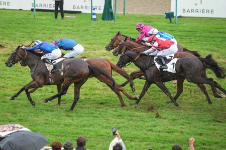 Al Aasy wins the Grand Prix de Deauville at Deauville-La Touques Racecourse