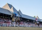 Sovereignty with jockey Junior Alvarado aboard leads to the win in the 99th running of The Whitney with Nitrogen with John Velazquez second at the Saratoga Race Course Saturday Aug.6, 2026 in Saratoga Springs, N.Y.