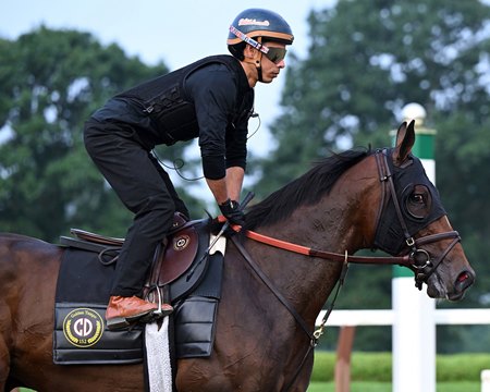 Golden Tempo works at Saratoga Race Course