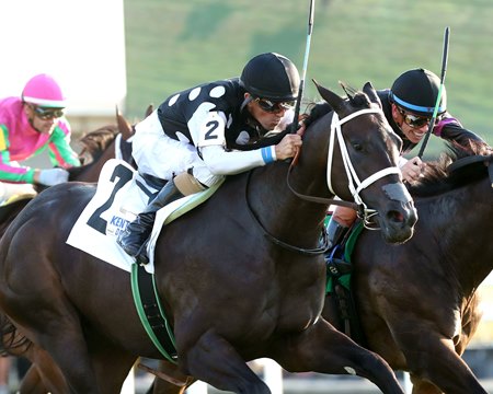 Seneca Park wins the Untapable Stakes at Kentucky Downs