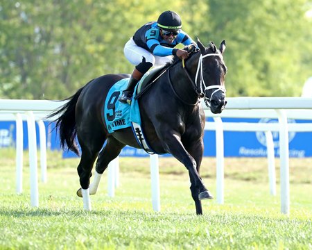 In Our Time wins the Kentucky Downs Ladies Turf Sprint Stakes at Kentucky Downs