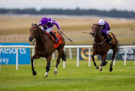 Sun Goddess wins the Phoenix Stakes at the Curragh