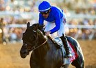 Godolphin LLC's Knightsbridge and jockey Junior Alvarado win the Grade I $1,000,000 Pacific Classic Saturday, August 22, 2026 at Del Mar Thoroughbred Club, Del Mar, CA. The Kentucky-bred son of Nyquist is trained by William I. Mott.
Benoit Photo