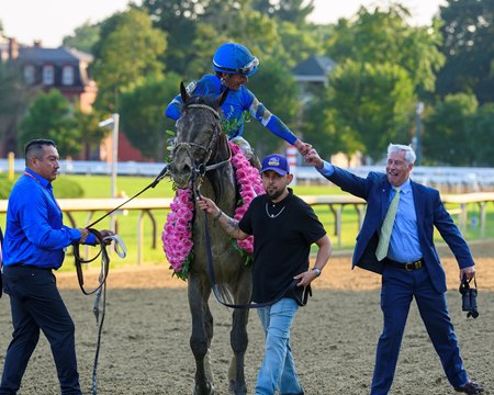 Sovereignty after winning the Whitney Stakes at Saratoga Race Course