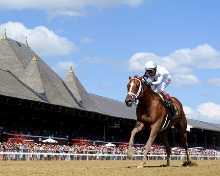 American History wins a maiden special weight race at Saratoga Race Course
