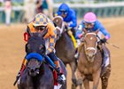 Splendora (Audible) and Flavien Prat win the 2026 Fasig-Tipton Locust Grove S. (G2).