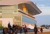 Horses training on the main track. 
Breeders’ Cup veterinary guide images and scenes at Belmont Park in Elmont, New York., on Sept. 17, 2026. 