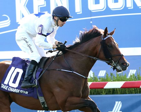 Take Charge Star wins the Franklin-Simpson Stakes at Kentucky Downs
