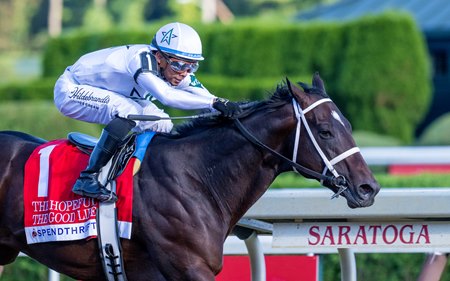 The Good Life wins the Hopeful Stakes at Saratoga Race Course