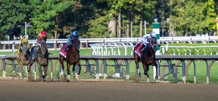 Racing at Saratoga Race Course