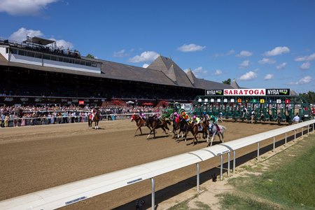 Racing at Saratoga Race Course