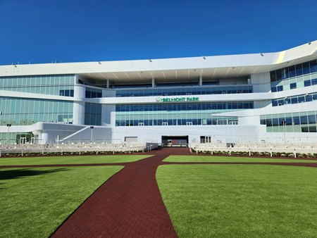 The new paddock at the Belmont Park
