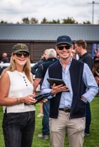 Trainer Jamie Insole (right) and Jess Stafford