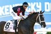 Stellify wins the 2026 Kentucky Downs Ladies Marathon Invitational Stakes at Kentucky Downs