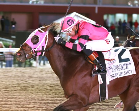Drain the Shot wins the Oklahoma Classics Juvenile Stakes at Remington Park