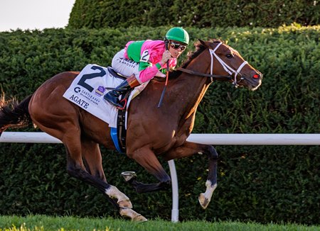 Agate wins the Bourbon Stakes at Keeneland