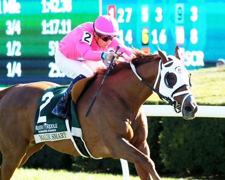 Malibu Smart wins the Dowager Stakes at Keeneland