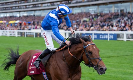 Almeraq wins the British Champions Sprint Stakes at Ascot Racecourse