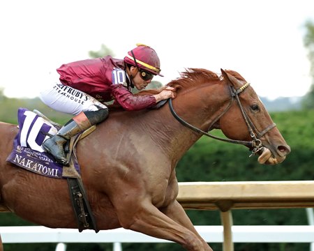 Nakatomi wins the Phoenix Stakes at Keeneland