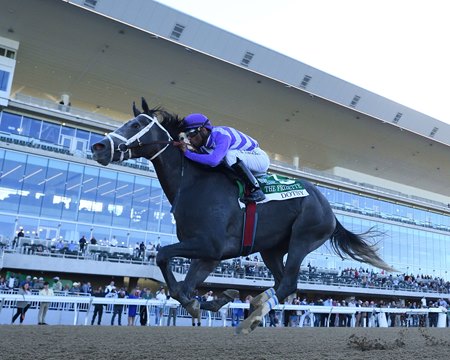 Dotsy wins the Frizette Stakes at Belmont Park