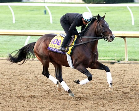 Sovereignty trains Oct. 22 at Keeneland
