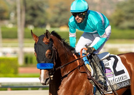 Hughes wins the American Pharoah Stakes at Santa Anita Park